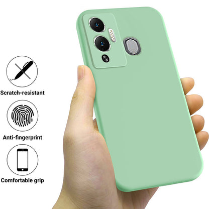 Liquid Silicone Cover for Infinix Hot 12 Play NFC 4G / Hot 12 Play 4G , Soft Lining Protection Anti-Scratch Phone Case