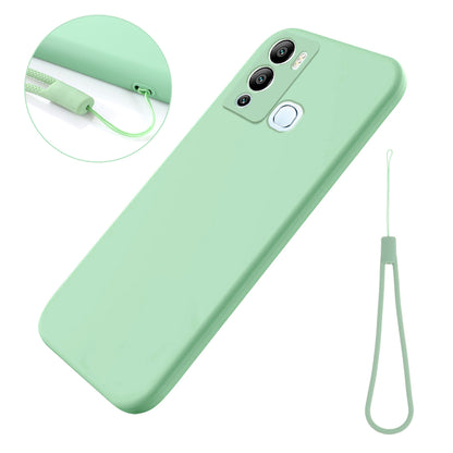 For Infinix Hot 12i 4G Slim Design Liquid Silicone Phone Case Soft Lining Protective Cover