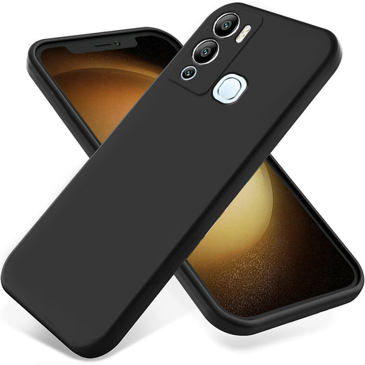 For Infinix Hot 12i 4G Slim Design Liquid Silicone Phone Case Soft Lining Protective Cover