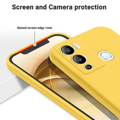 For Infinix Hot 12i 4G Slim Design Liquid Silicone Phone Case Soft Lining Protective Cover