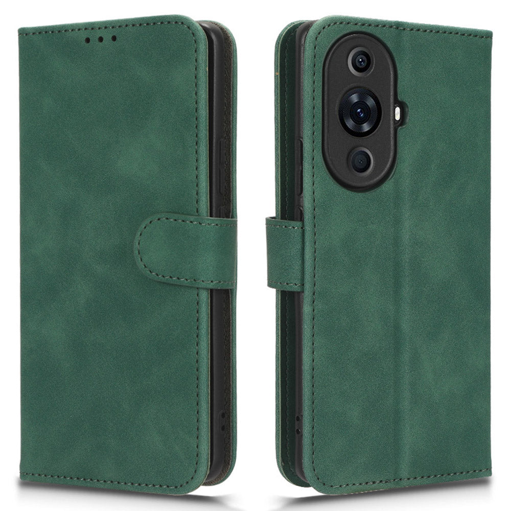 For Huawei nova 11 Pro / nova 11 Ultra Skin-touch PU Leather Phone Cover Wallet Stand Cell Phone Case