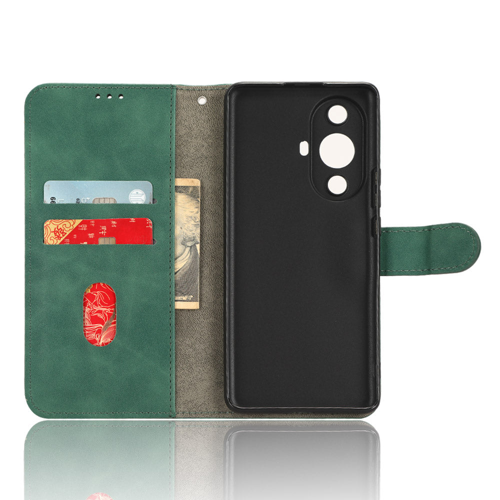 For Huawei nova 11 Pro / nova 11 Ultra Skin-touch PU Leather Phone Cover Wallet Stand Cell Phone Case