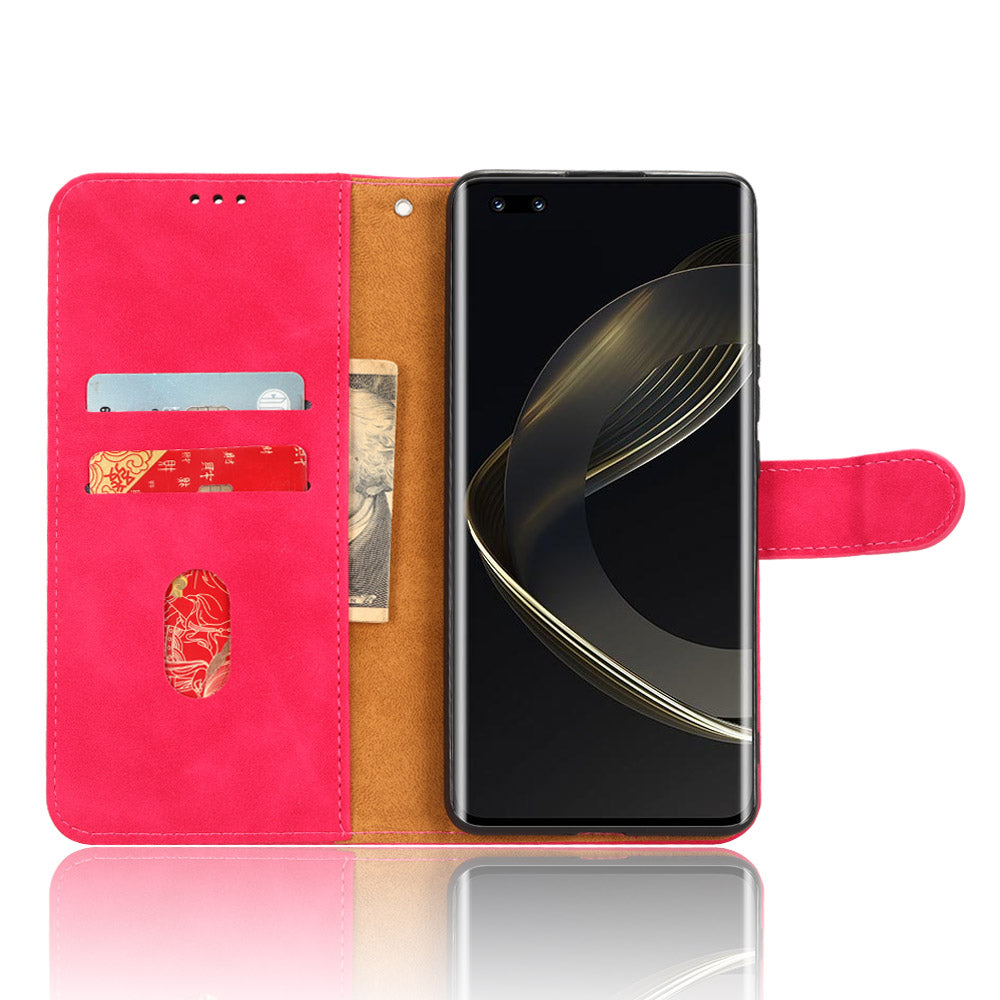 For Huawei nova 11 Pro / nova 11 Ultra Skin-touch PU Leather Phone Cover Wallet Stand Cell Phone Case