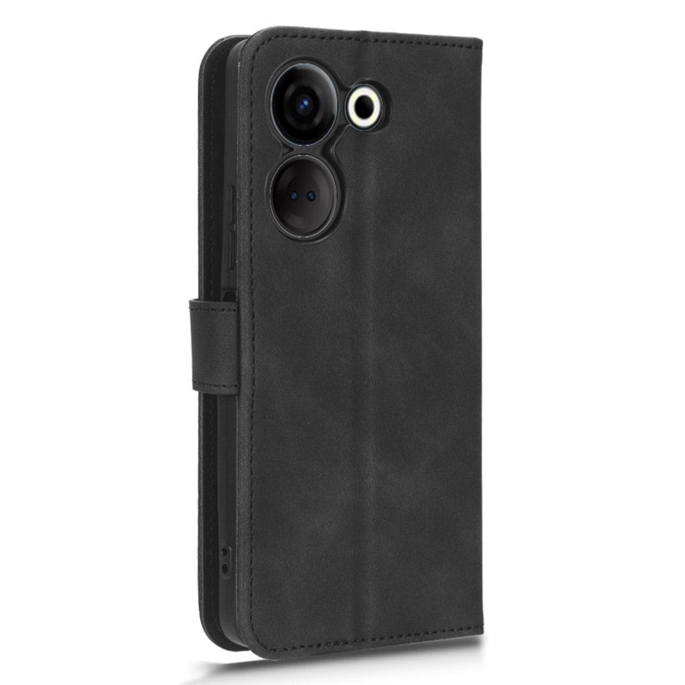 For Tecno Camon 20 Pro 4G PU Leather Wallet Phone Cover Skin-touch Protective Case with Stand