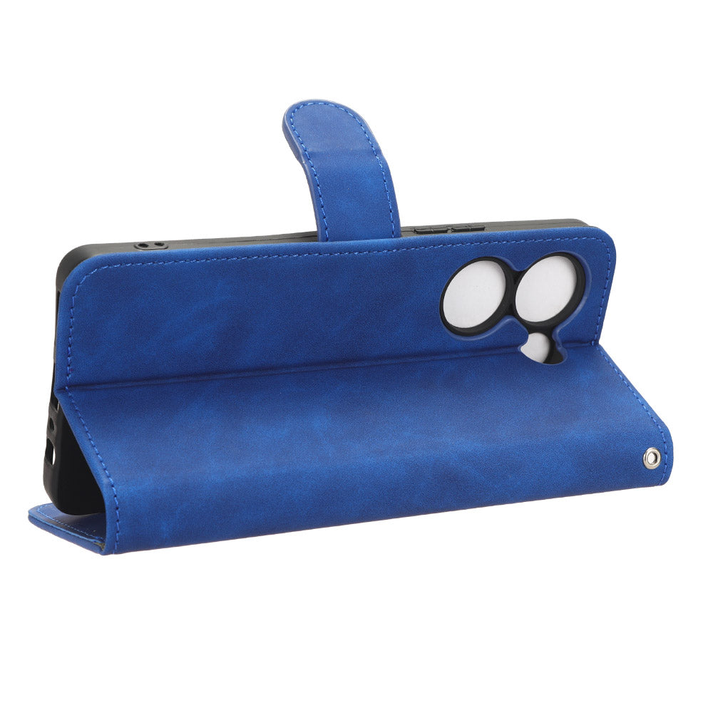 For Tecno Camon 20 Pro 4G PU Leather Wallet Phone Cover Skin-touch Protective Case with Stand