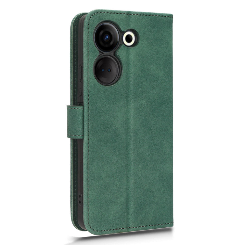 For Tecno Camon 20 Pro 4G PU Leather Wallet Phone Cover Skin-touch Protective Case with Stand