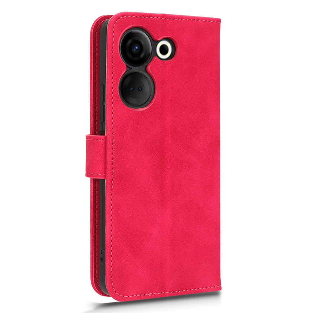 For Tecno Camon 20 Pro 4G PU Leather Wallet Phone Cover Skin-touch Protective Case with Stand