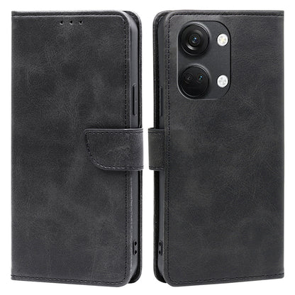 For OnePlus Nord 3 5G / Ace 2V 5G PU Leather Magnetic Protective Cover Calf Texture Wallet Stand Phone Case