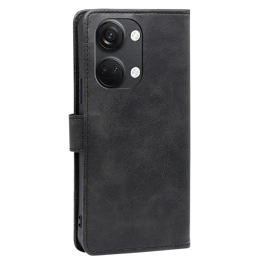 For OnePlus Nord 3 5G / Ace 2V 5G PU Leather Magnetic Protective Cover Calf Texture Wallet Stand Phone Case