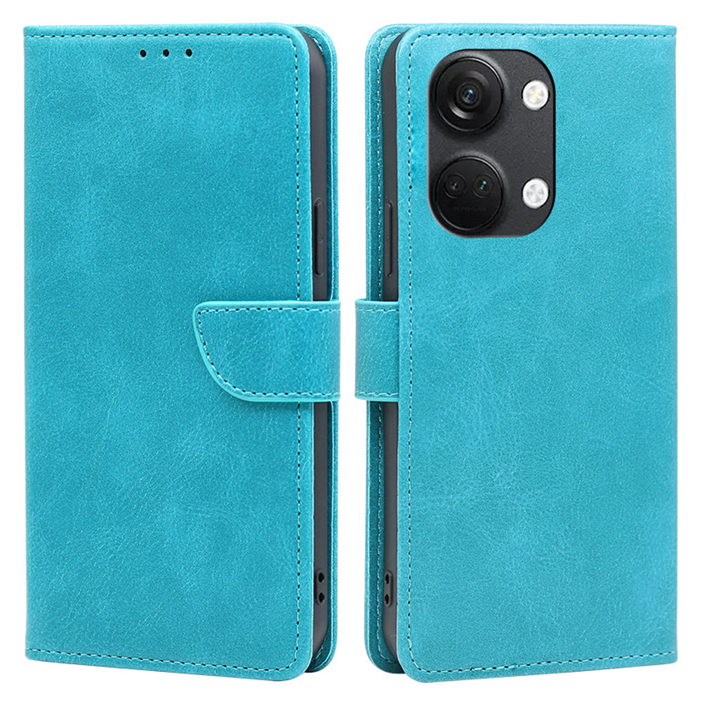 For OnePlus Nord 3 5G / Ace 2V 5G PU Leather Magnetic Protective Cover Calf Texture Wallet Stand Phone Case