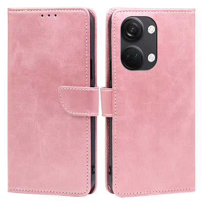 For OnePlus Nord 3 5G / Ace 2V 5G PU Leather Magnetic Protective Cover Calf Texture Wallet Stand Phone Case