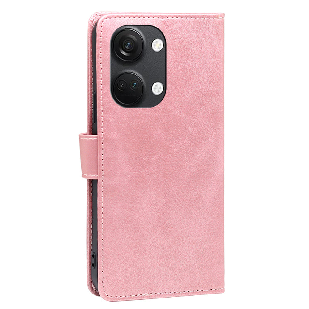 For OnePlus Nord 3 5G / Ace 2V 5G PU Leather Magnetic Protective Cover Calf Texture Wallet Stand Phone Case