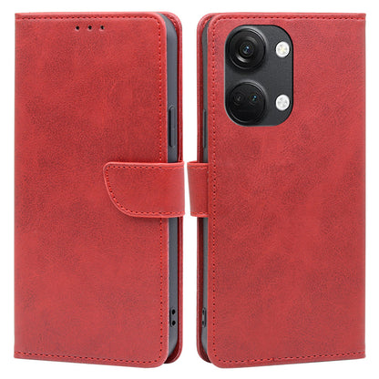 For OnePlus Nord 3 5G / Ace 2V 5G PU Leather Magnetic Protective Cover Calf Texture Wallet Stand Phone Case