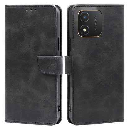 For Honor X5 4G Calf Texture PU Leather Case Stand Wallet Magnetic Closure Phone Cover
