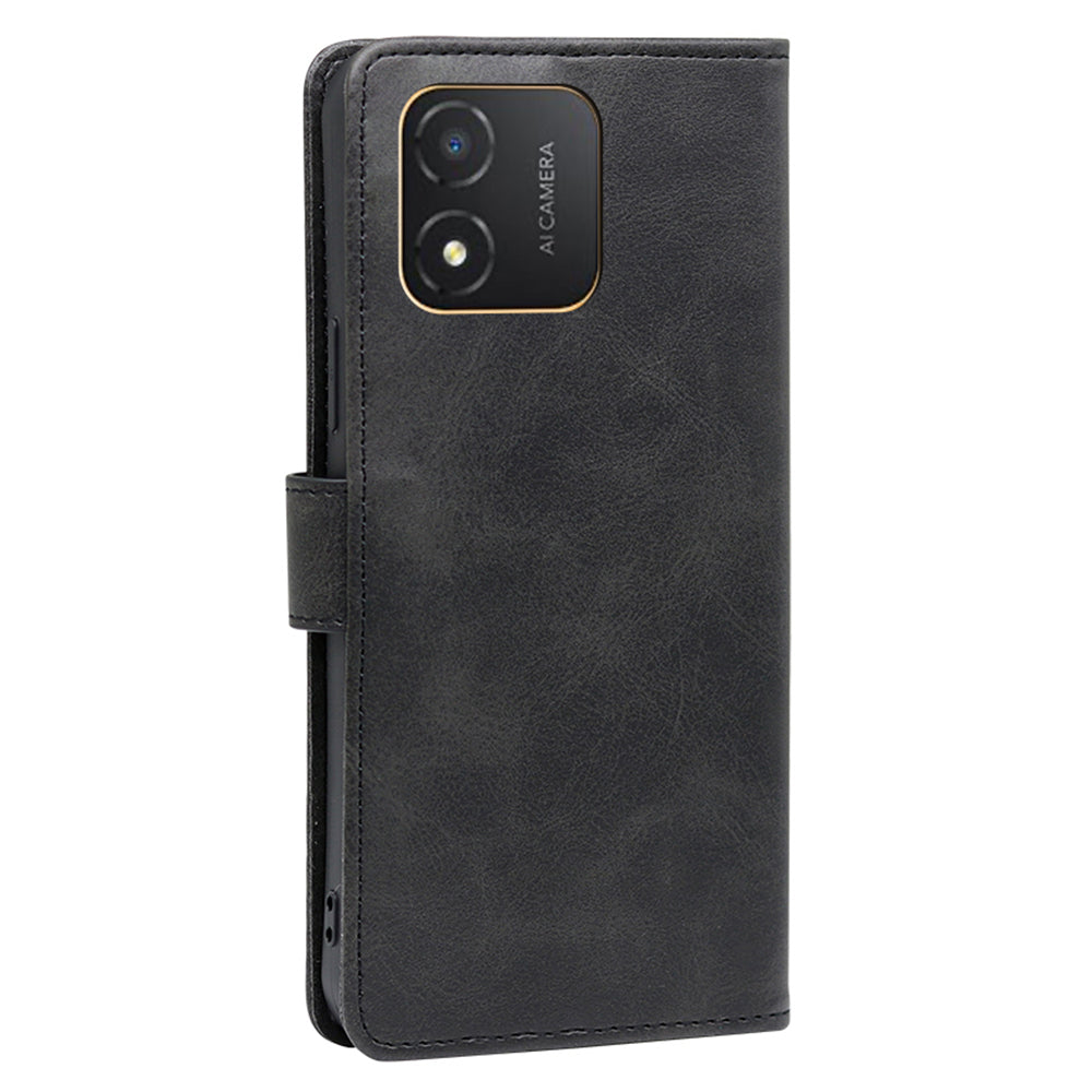 For Honor X5 4G Calf Texture PU Leather Case Stand Wallet Magnetic Closure Phone Cover