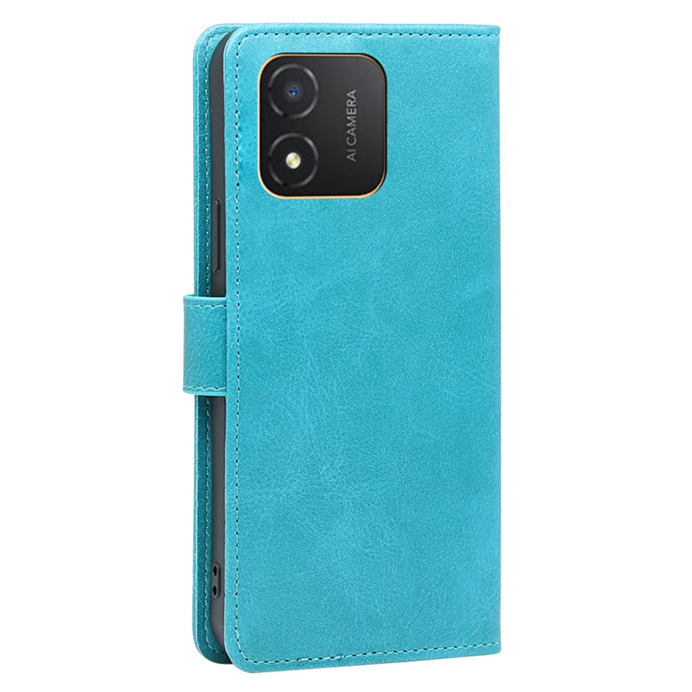 For Honor X5 4G Calf Texture PU Leather Case Stand Wallet Magnetic Closure Phone Cover