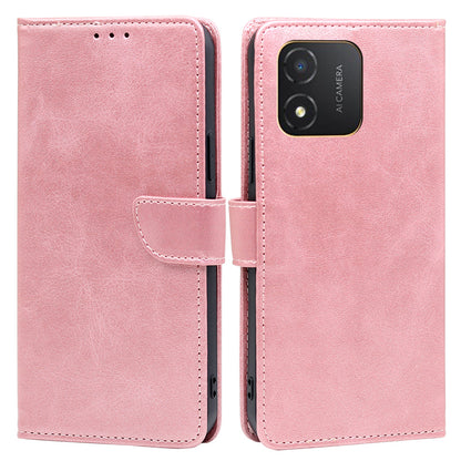 For Honor X5 4G Calf Texture PU Leather Case Stand Wallet Magnetic Closure Phone Cover