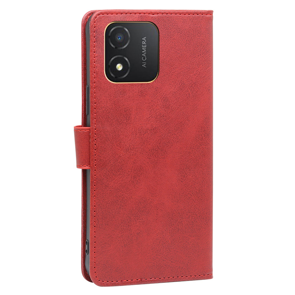 For Honor X5 4G Calf Texture PU Leather Case Stand Wallet Magnetic Closure Phone Cover