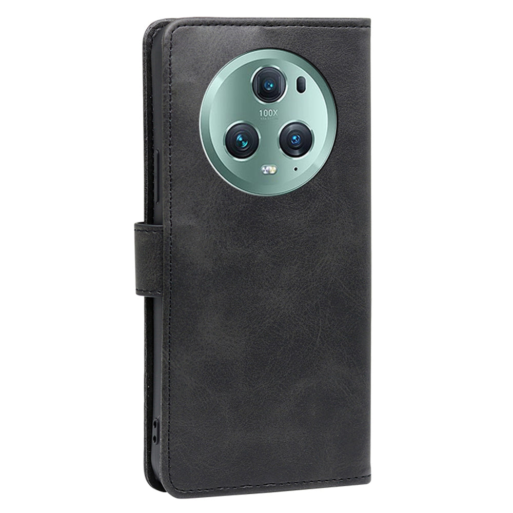For Honor Magic5 Pro Flip Leather Calf Texture Phone Case Stand Wallet Protective Cover