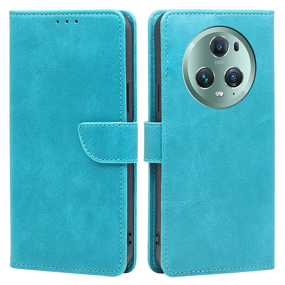 For Honor Magic5 Pro Flip Leather Calf Texture Phone Case Stand Wallet Protective Cover