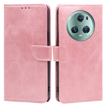 For Honor Magic5 Pro Flip Leather Calf Texture Phone Case Stand Wallet Protective Cover