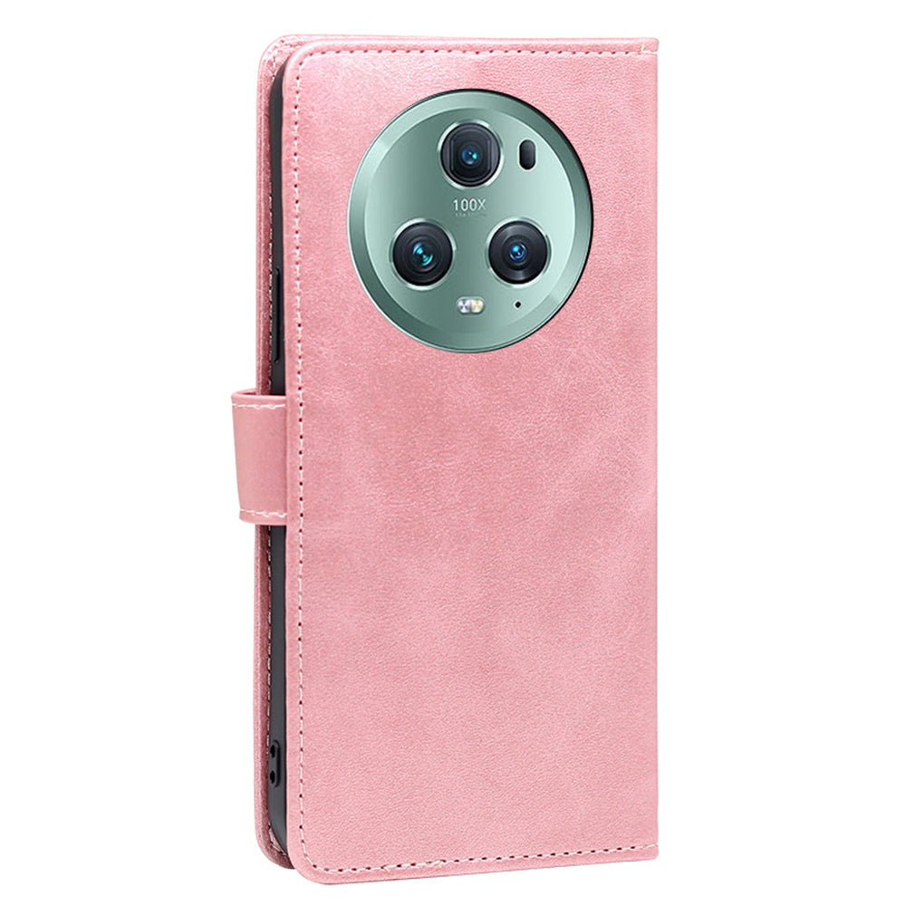 For Honor Magic5 Pro Flip Leather Calf Texture Phone Case Stand Wallet Protective Cover