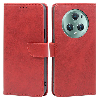 For Honor Magic5 Pro Flip Leather Calf Texture Phone Case Stand Wallet Protective Cover
