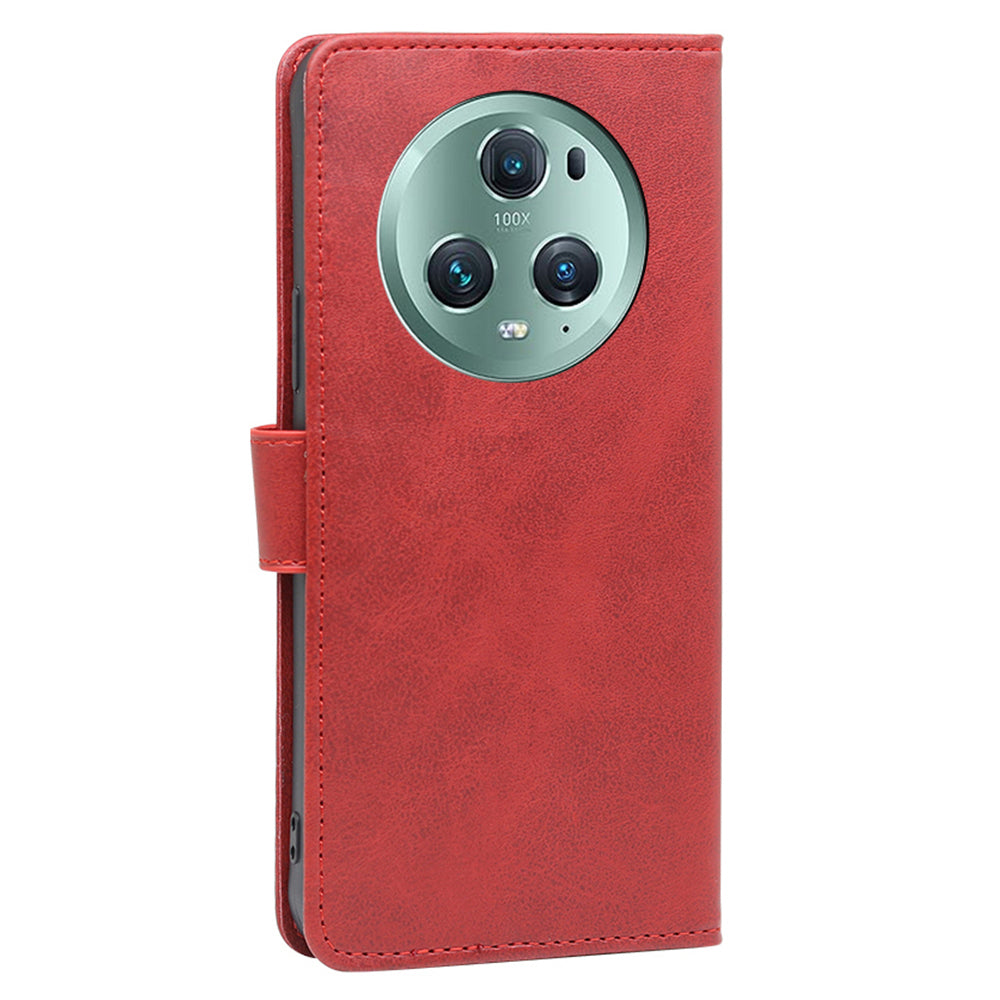 For Honor Magic5 Pro Flip Leather Calf Texture Phone Case Stand Wallet Protective Cover