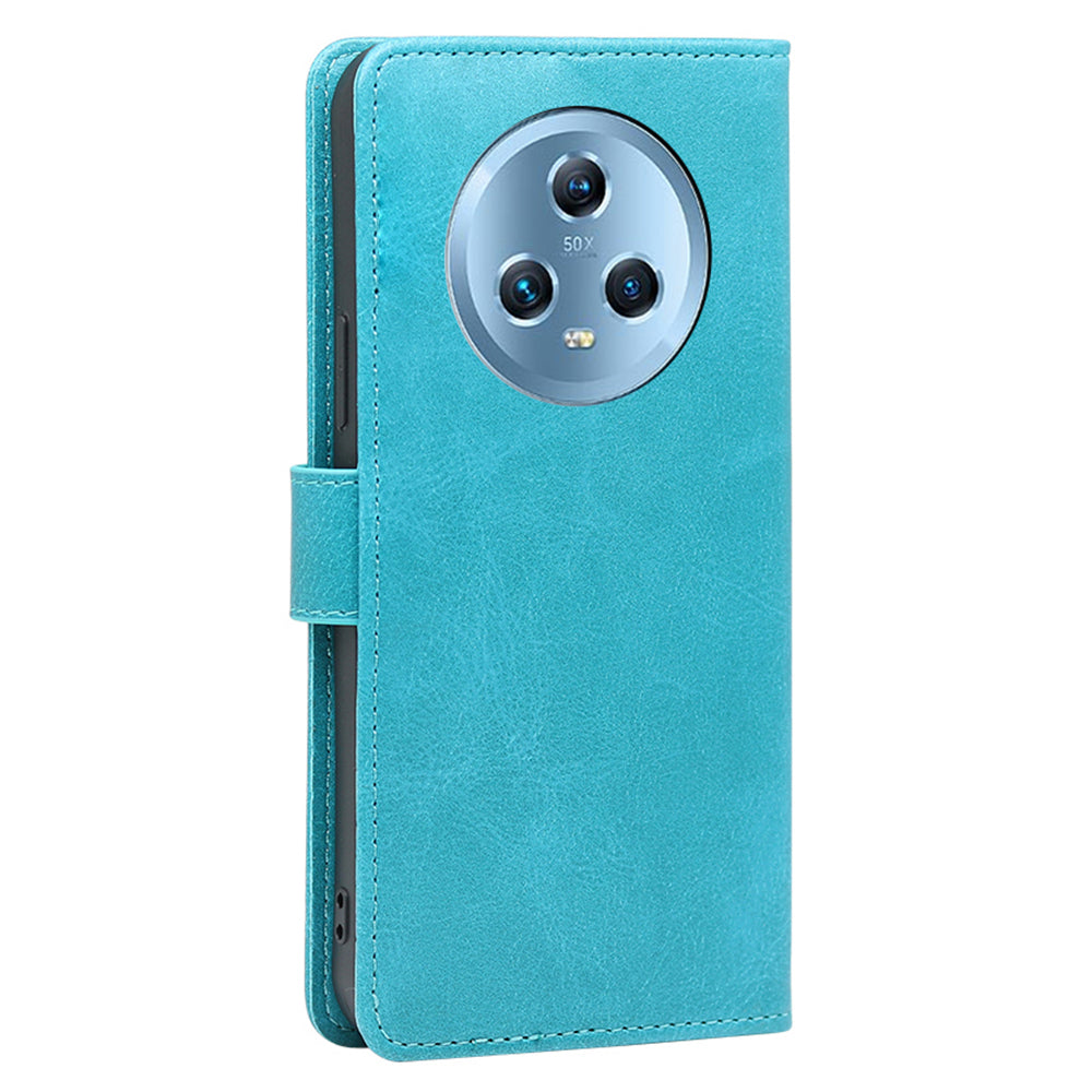 For Honor Magic5 PU Leather Flip Stand Case Calf Texture Wallet Folio Phone Cover