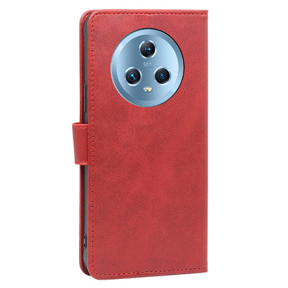 For Honor Magic5 PU Leather Flip Stand Case Calf Texture Wallet Folio Phone Cover