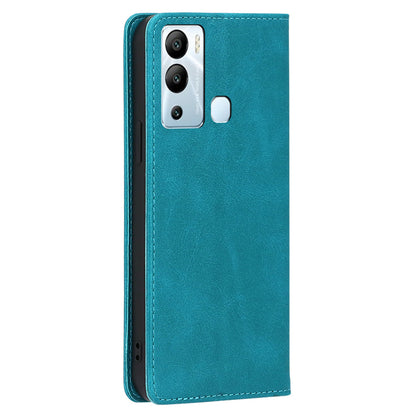 For Infinix Hot 12i 4G PU Leather+TPU Phone Case Calf Texture Magnetic Closing Wallet Stand Cover