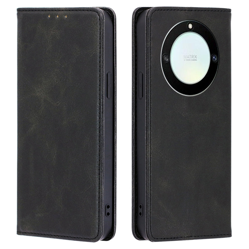 For Honor X40 5G / X9a 5G / Magic5 Lite 5G Calf Texture PU Leather Wallet Stand Phone Case Magnetic Cover