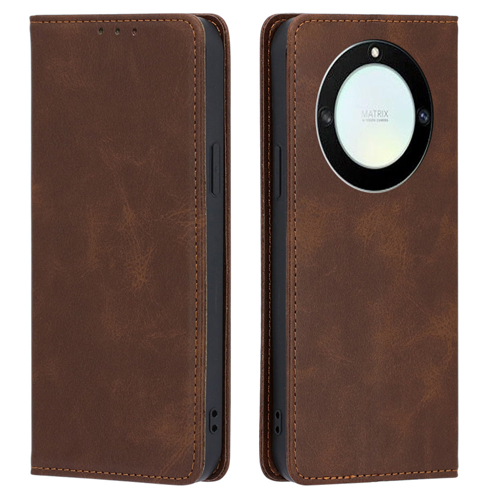 For Honor X40 5G / X9a 5G / Magic5 Lite 5G Calf Texture PU Leather Wallet Stand Phone Case Magnetic Cover
