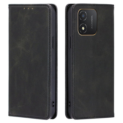 Wallet Stand Shell for Honor X5 4G PU Leather+TPU Phone Case Calf Texture Magnetic Closing Cover