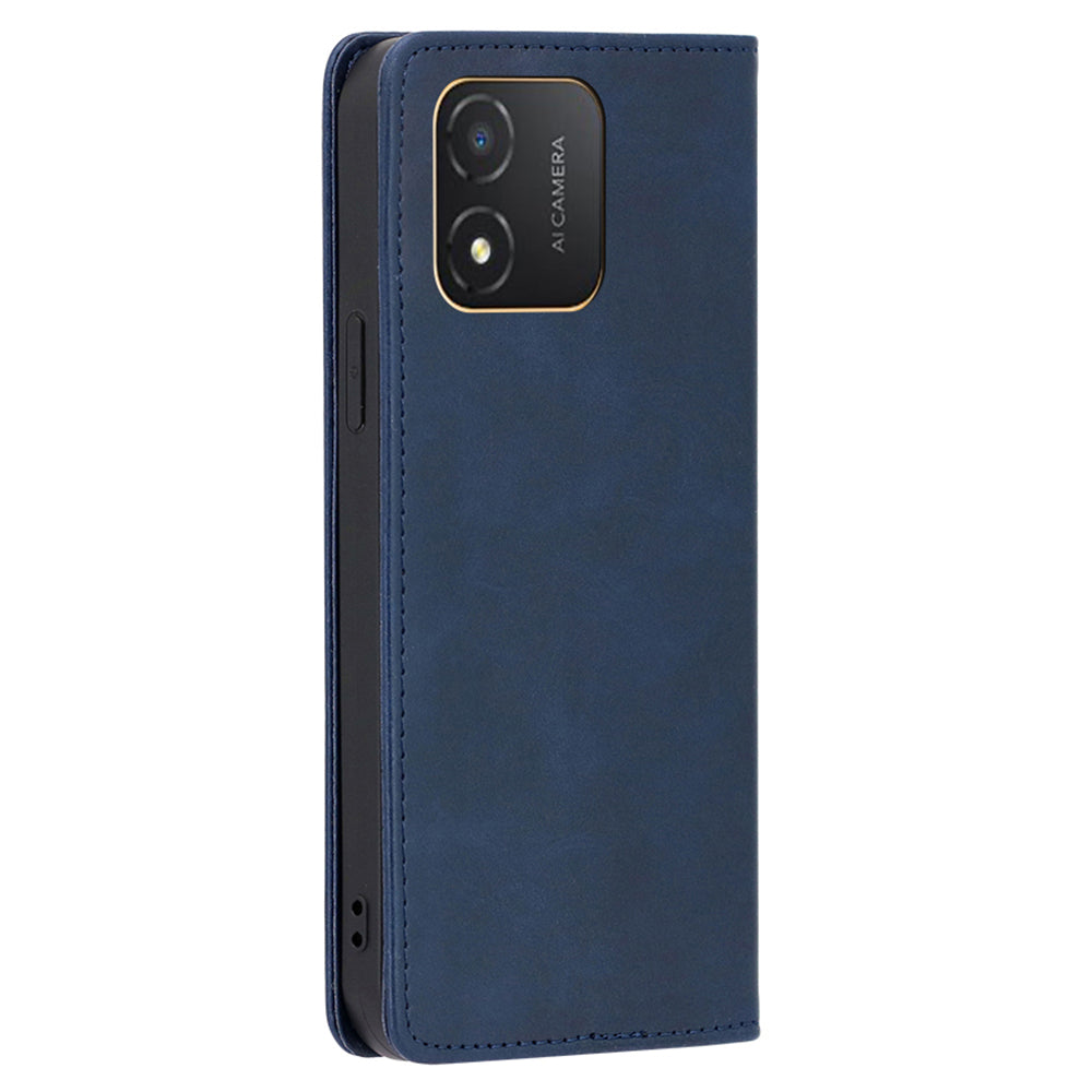 Wallet Stand Shell for Honor X5 4G PU Leather+TPU Phone Case Calf Texture Magnetic Closing Cover