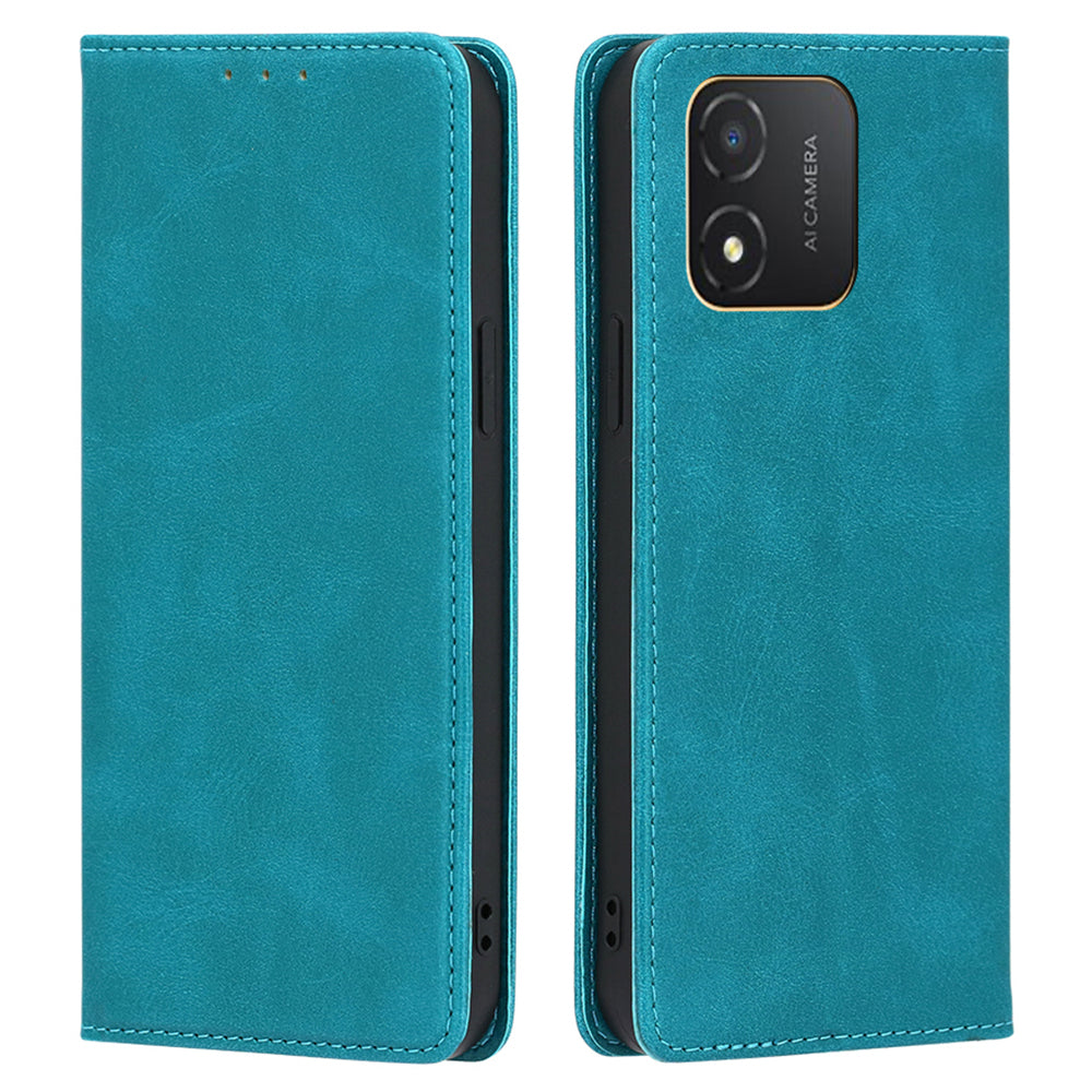 Wallet Stand Shell for Honor X5 4G PU Leather+TPU Phone Case Calf Texture Magnetic Closing Cover