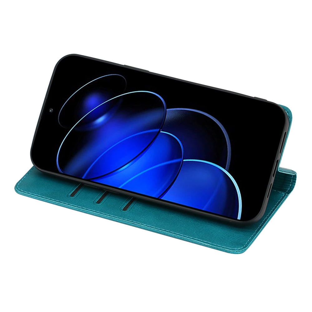 Wallet Stand Shell for Honor X5 4G PU Leather+TPU Phone Case Calf Texture Magnetic Closing Cover