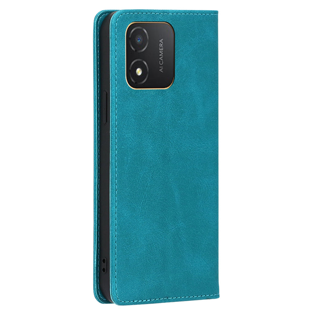 Wallet Stand Shell for Honor X5 4G PU Leather+TPU Phone Case Calf Texture Magnetic Closing Cover