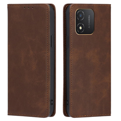 Wallet Stand Shell for Honor X5 4G PU Leather+TPU Phone Case Calf Texture Magnetic Closing Cover