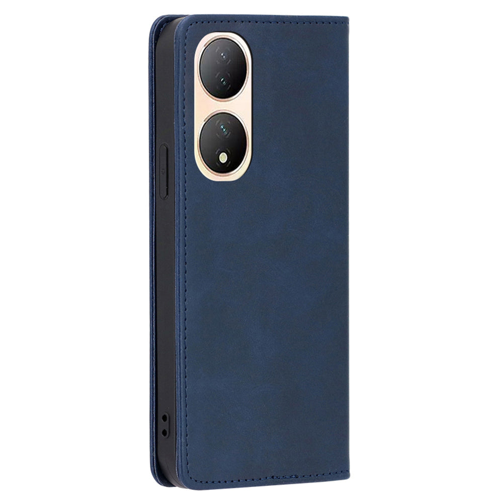 For vivo Y100 5G PU Leather+TPU Wallet Stand Phone Magnetic Closing Case Calf Texture Cover