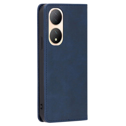 For vivo Y100 5G PU Leather+TPU Wallet Stand Phone Magnetic Closing Case Calf Texture Cover
