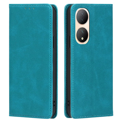 For vivo Y100 5G PU Leather+TPU Wallet Stand Phone Magnetic Closing Case Calf Texture Cover