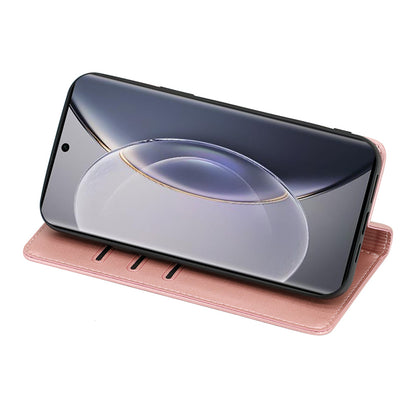 For vivo Y100 5G PU Leather+TPU Wallet Stand Phone Magnetic Closing Case Calf Texture Cover