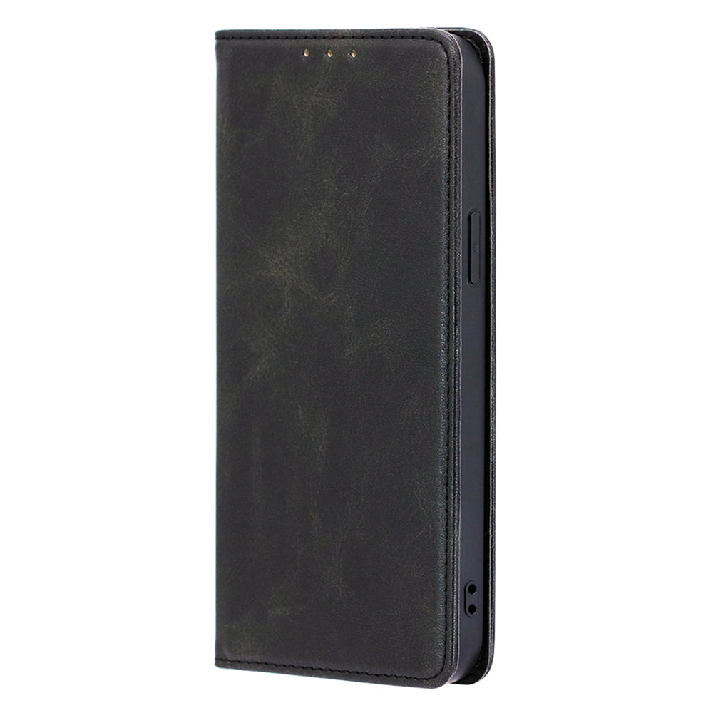 For vivo S16e 5G PU Leather Anti-drop Wallet Stand Phone Case Calf Texture Magnetic Closing Cover