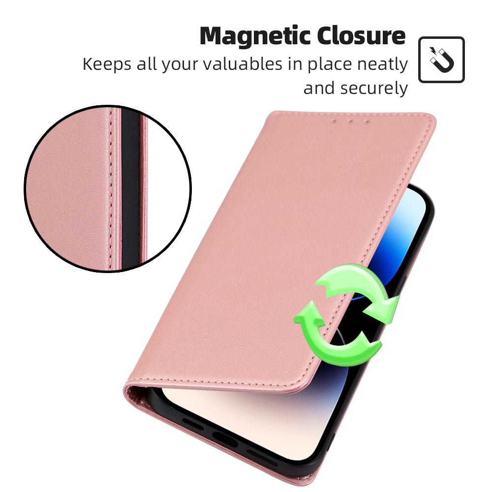 For Oppo Find X6 Calf Texture PU Leather Wallet Stand Phone Case Magnetic Adsorption Cover