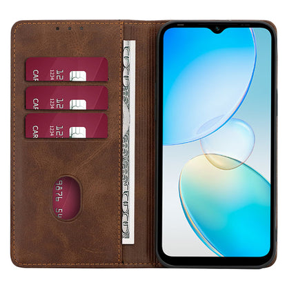 For Infinix Note 12 Pro 4G / Note 12 (2023) 4G PU Leather Wallet Stand Shell Calf Texture Magnetic Closing Phone Case