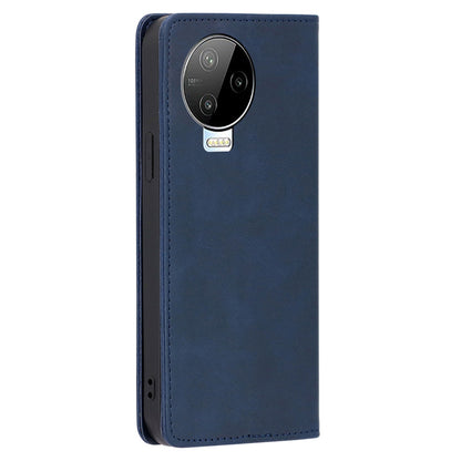 For Infinix Note 12 Pro 4G / Note 12 (2023) 4G PU Leather Wallet Stand Shell Calf Texture Magnetic Closing Phone Case