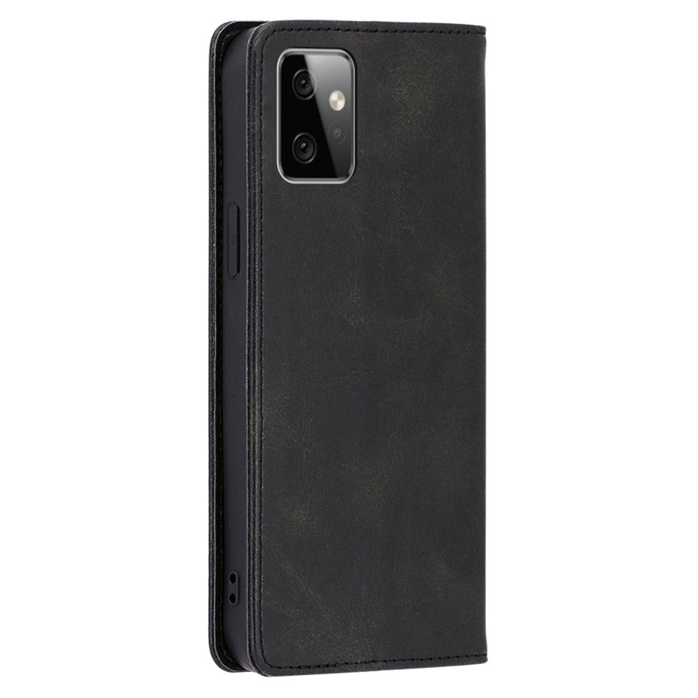 For Motorola Moto G Power 5G Magnetic Closing Stand Phone Case PU Leather Wallet Protective Shell