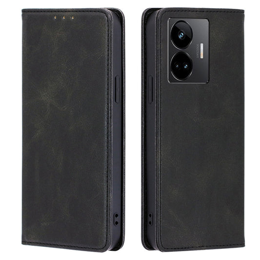 Leather Phone Case for Realme GT Neo 5 5G / GT3 5G / GT Neo 5 240W 5G Calf Texture Wallet Stand Magnetic Cover