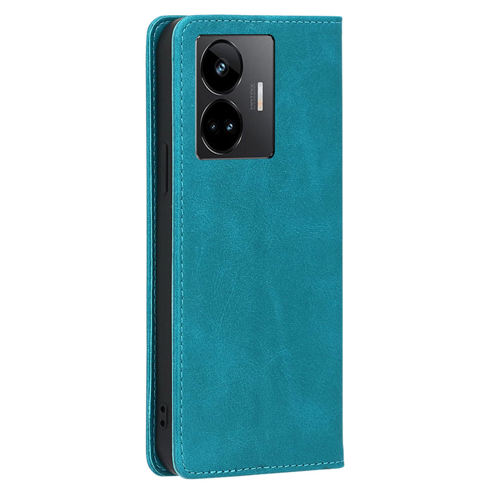 Leather Phone Case for Realme GT Neo 5 5G / GT3 5G / GT Neo 5 240W 5G Calf Texture Wallet Stand Magnetic Cover